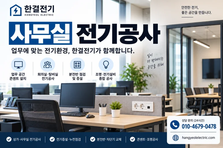 사무실 전기공사, 콘센트 위치는 어떻게 정해야 할까요? — 본문 이미지 1
